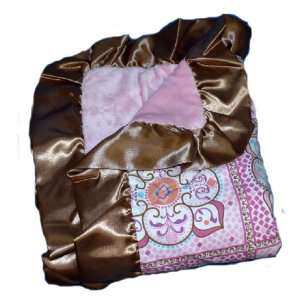 Modern Vintage Large Pink Ruffle Blanket 