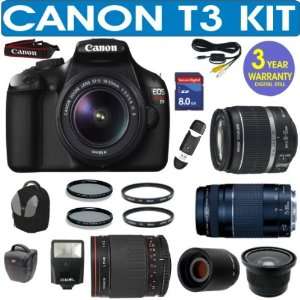  REFURBISHED CANON REBEL T3 + CANON 18 55mm IS LENS + CANON 