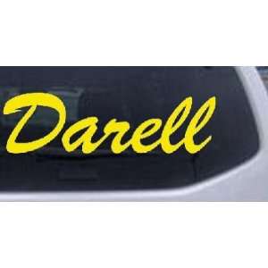Darell Names Car Window Wall Laptop Decal Sticker    Yellow 36in X 10 