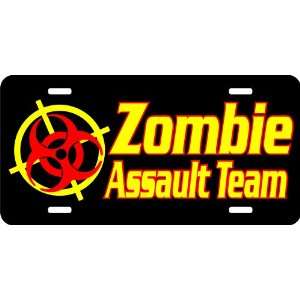  Zombie Assault Team Auto License Plate Black Everything 