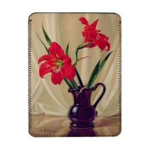  Amaryllis Lillies, in a Dark Glass Jug (oil   iPad Cover 