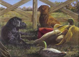DUCK HUNTING ,THE DOGS ARE READY Wallpaper bordeR Wall  