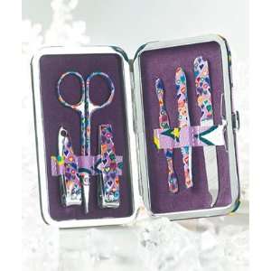 Manicure Set   7 Piece   Heart Case   Includes Scissors, Tweezers 