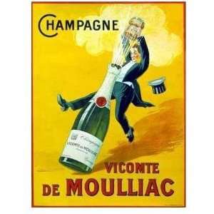  Champagne Vicomte De Moulliac Poster Print