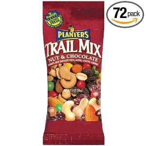 Planters Trail Mix, Nuts & Chocolate, 2 Ounce Bags (Pack of 72)