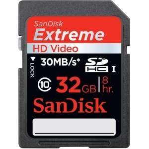  New   SanDisk 32GB Extreme Secure Digital High Capacity (SDHC 