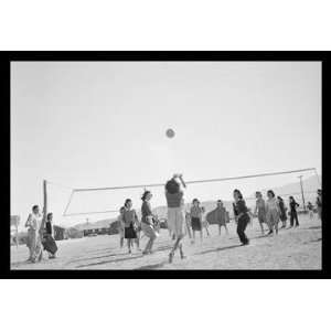  The Volley Ball Game 12x18 Giclee on canvas