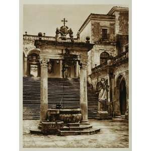  1925 Monte Cassino Italy Monastery Abbey Courtyard 