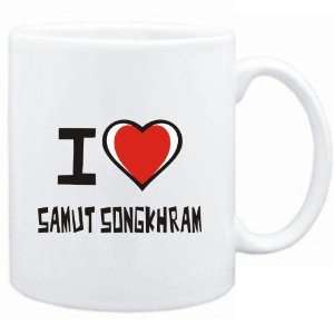    Mug White I love Samut Songkhram  Cities