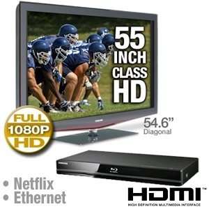 Samsung LN55B650 55 LCD HDTV Blu ray Bundle Electronics