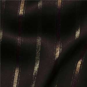  60 Wide Jadore Silky Satin Stripes Metallic Gold/Brown 