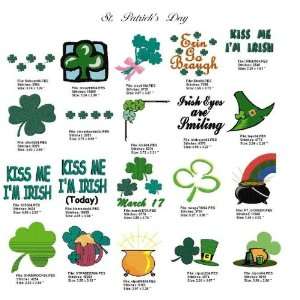  Saint Patricks Day Sayings & Fun Collection ez2stitch 