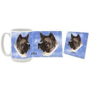  Akita Coffee Mug and Coaster Combo