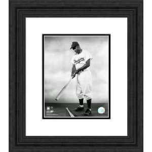   Framed Jackie Robinson Brooklyn Dodgers Photograph