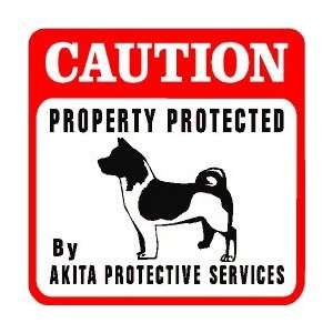  CAUTION AKITA PROTECTION dog warn sign