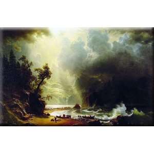   Coast 30x19 Streched Canvas Art by Bierstadt, Albert