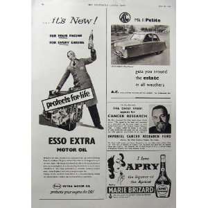  Advertisement 1956 Aldrin Shell Esso Liqueur A.C Cars 