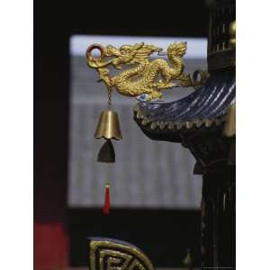  An Ornate Bell Decorates the Yunju Temple in Beijing 