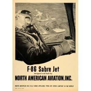  1952 Ad F 86 Sabre Jet Steel North American Aviation 