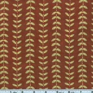  45 Wide Cottage Charm Leafy Stripe Mocha Fabric By The 