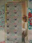   Blossom Pink Butterfly Insect Fabric Shower Curtain Ship to CANADA