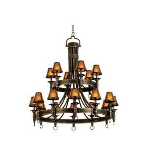  Kalco 4208AC/S205, Americana Mica Candle 2 Tier Chandelier 