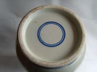 Fine Large 41.5cm Chinese Rouleau Vase Kangxi Mark   Blue & White 