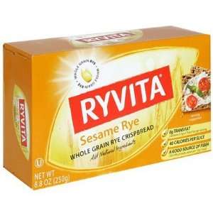 Ryvita Whole Grain Rye Crispbread, Sesame Rye, 8.8 oz Boxes, 10 ct 