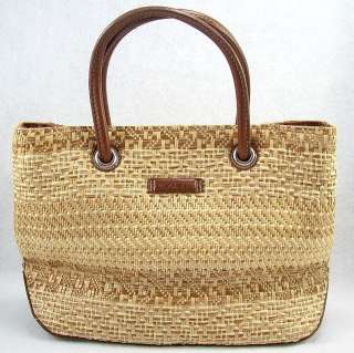 Small Rosetti Woven Straw Style Handbag Purse  
