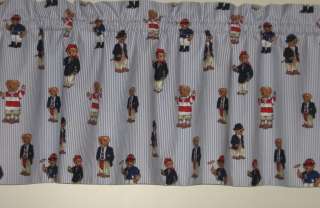 ABC Nursery Window Valance   Ralph Lauren Polo Teddy Bears Fabric 