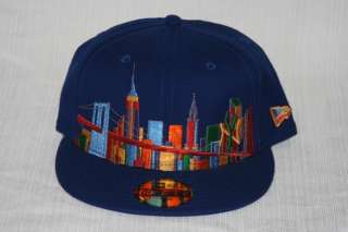 New Era 59 Fifty Yankees Blue Skyline Hat 7 3/8 New  
