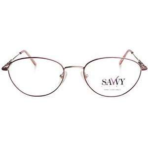 Savvy 206 Burgundy Gold Eyeglasses