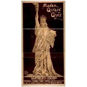  Poster Madam Girard Gyer as Bartholdis statue presented 
