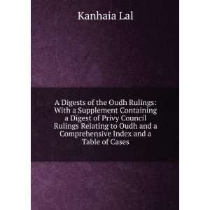 Digests of the Oudh Rulings With a Supplement Containing a Digest 
