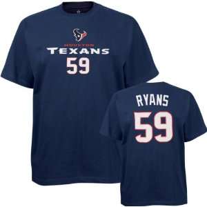 DeMeco Ryans Reebok Name and Number Houston Texans T Shirt   Medium 