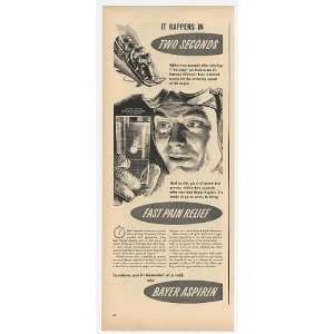  1948 Bayer Aspirin Switzerland Olympic Bobsled Run Print 