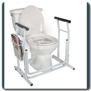  Drive Medical Stand Alone Toilet Safety Rail, White 