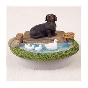  Black Dachshund Candle Topper Tiny One A Day on the Lake 