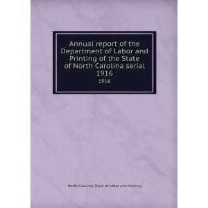  Annual report of the Department of Labor and Printing of 