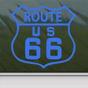  ROUTE US 66 ROAD LOGO SIGN Blue Decal Window Blue Sticker 