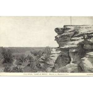   Vintage Postcard   The Apex   Castle Rock on Route 2   Oregon Illinois