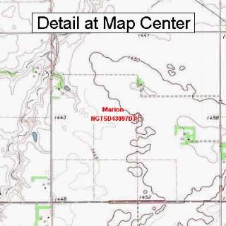   Topographic Quadrangle Map   Marion, South Dakota (Folded/Waterproof