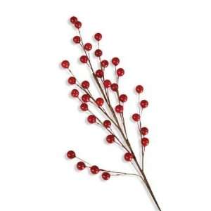  18 Shiny Red Berry Sprays Christmas Floral Decoration 