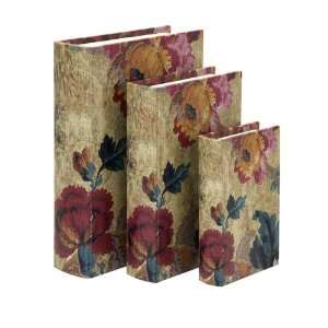  Ava Canvas Floral Book Boxes   Set of 3 