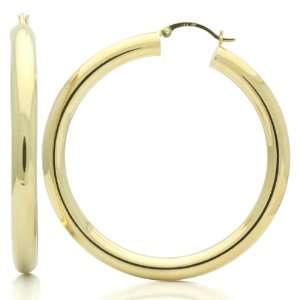   Gold Hoop Earrings 5mm X 2 Rond Yellow Gold Hoop Earrings Jewelry