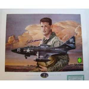  Ted Williams SIGNED Marines LTD Litho 30x24 GD 