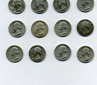 Lot 48 Silver Washington Quarters 1934 Starter Coin Collection Not 