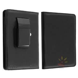  For  Kindle Touch Leather Case w/ Light , Black 