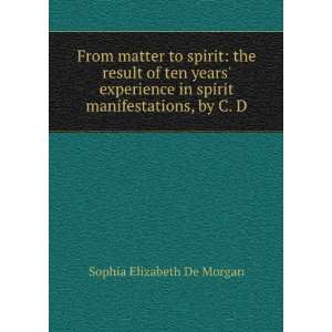   in spirit manifestations, by C. D. Sophia Elizabeth De Morgan Books