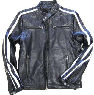 Mens Moto Rider BLACK Lamb Skin Leather Jacket 5579  